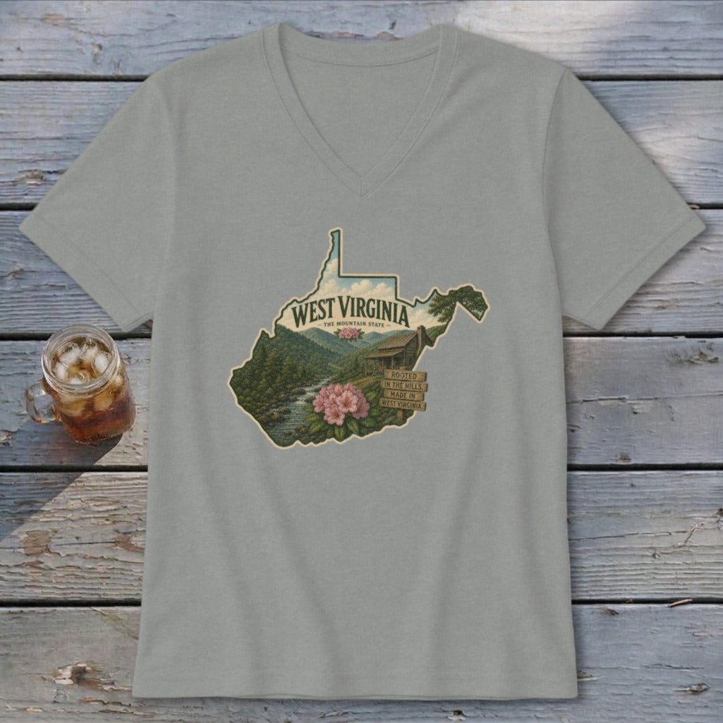 West Virginia Homeplace Scene V-neck