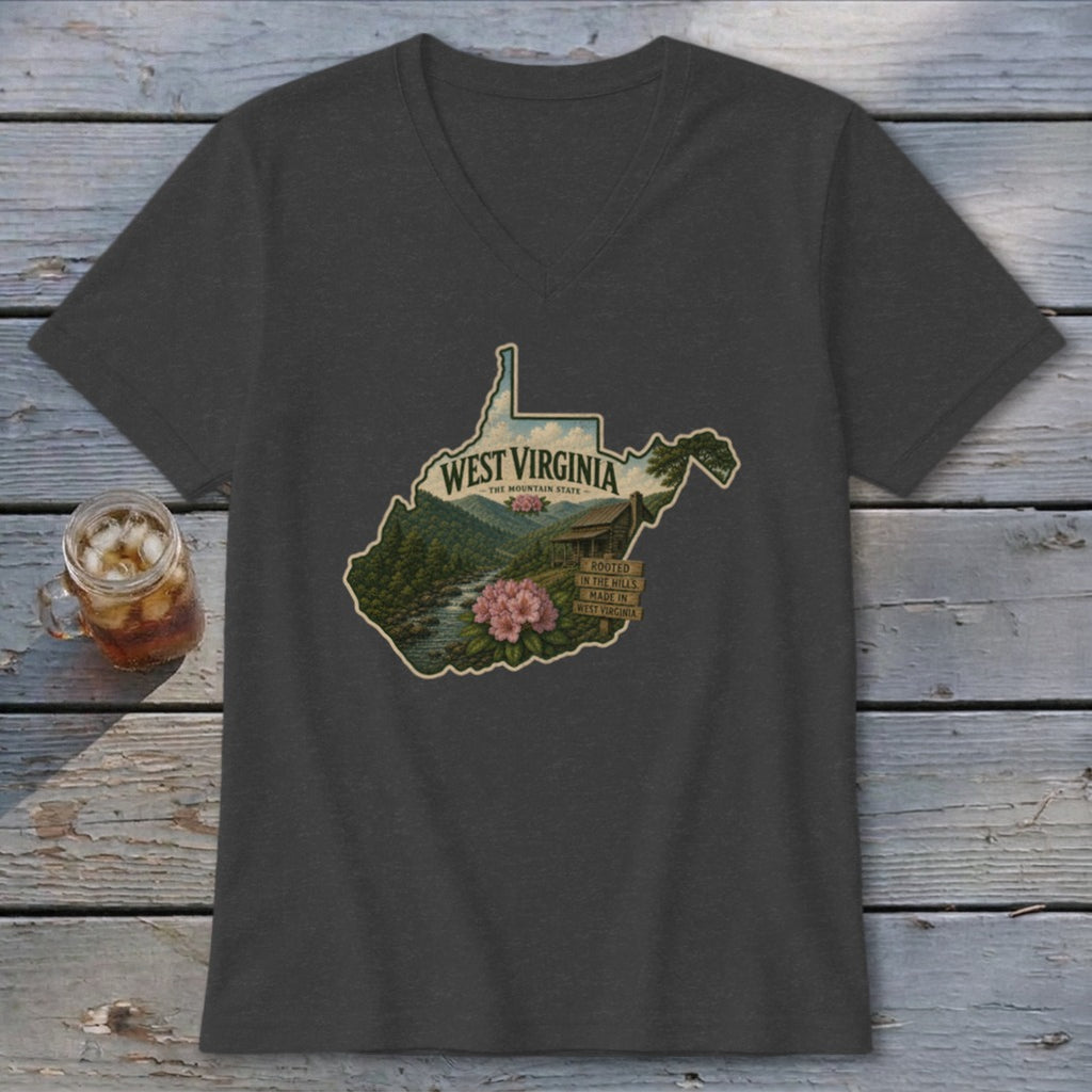 West Virginia Homeplace Scene V-neck