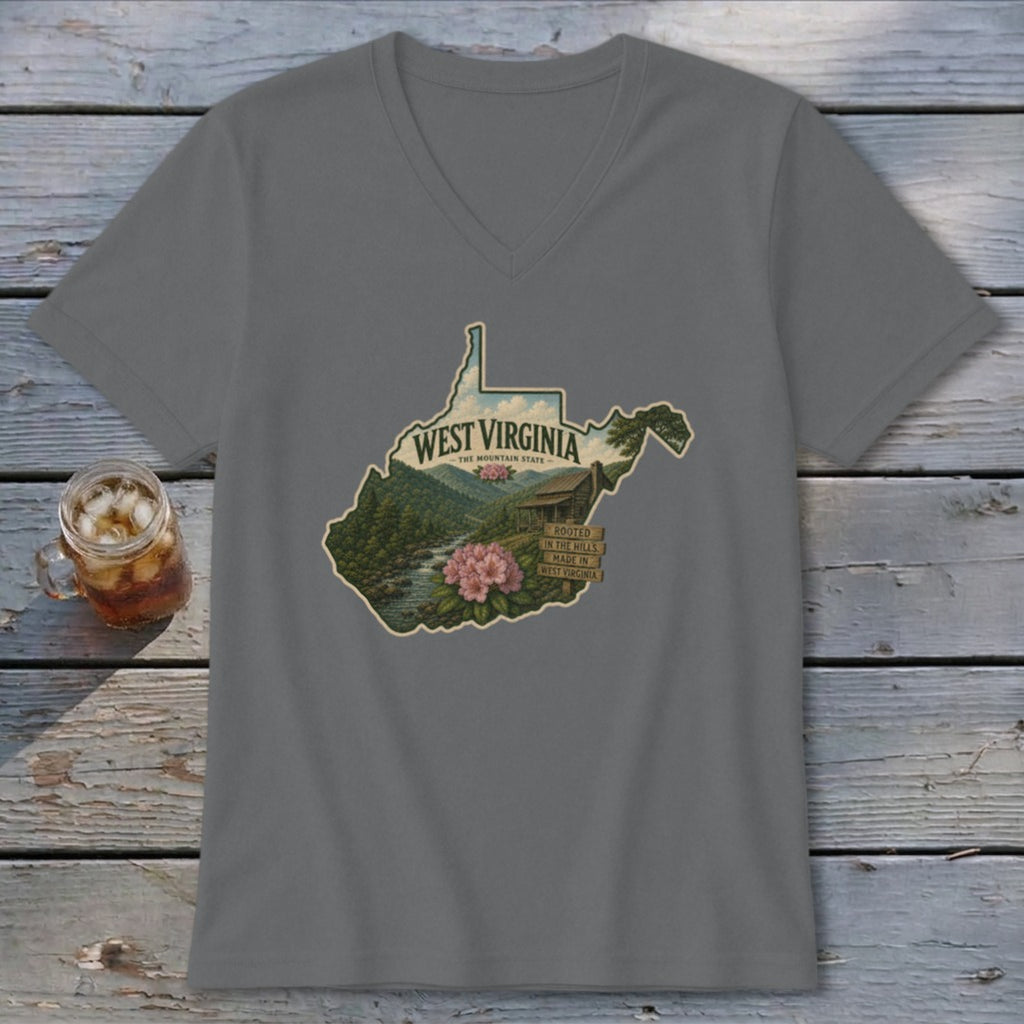 West Virginia Homeplace Scene V-neck