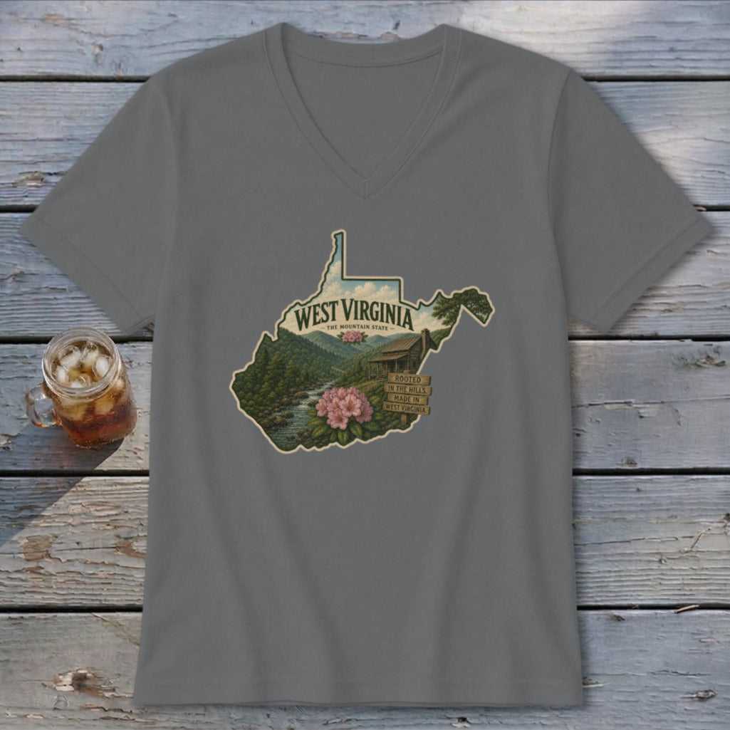 West Virginia Homeplace Scene V-neck