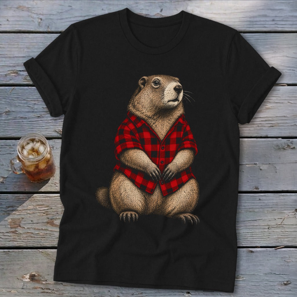 Whistle Pig in Flannel Softstyle Tee
