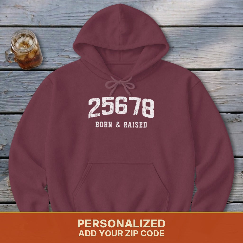 Zip Code Born & Raised Hoodie