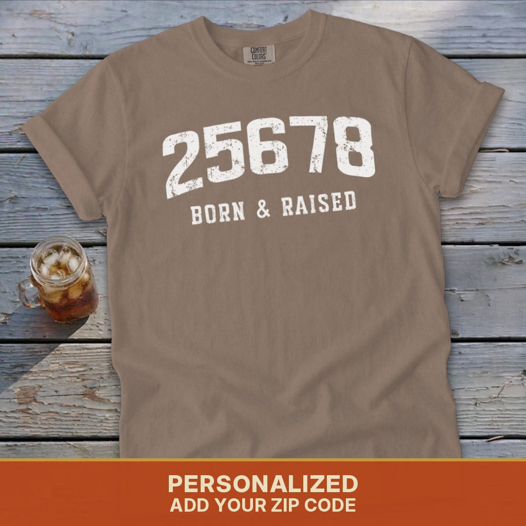 Zip Code Born & Raised Signature Tee