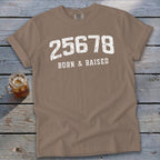 Zip Code Born & Raised Signature Tee