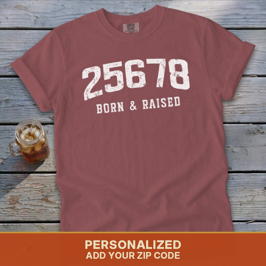 Zip Code Born & Raised Signature Tee