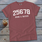 Zip Code Born & Raised Signature Tee
