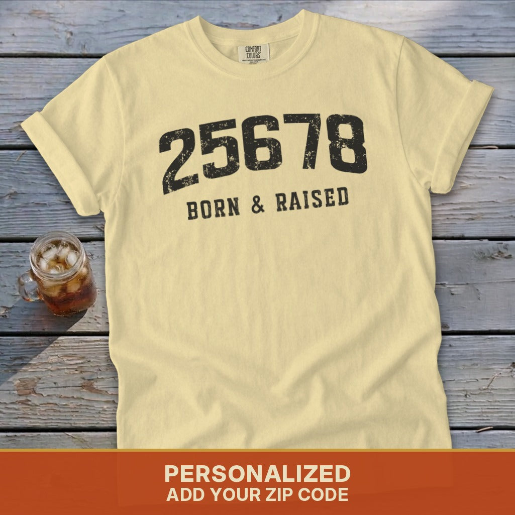 Zip Code Born & Raised Signature Tee