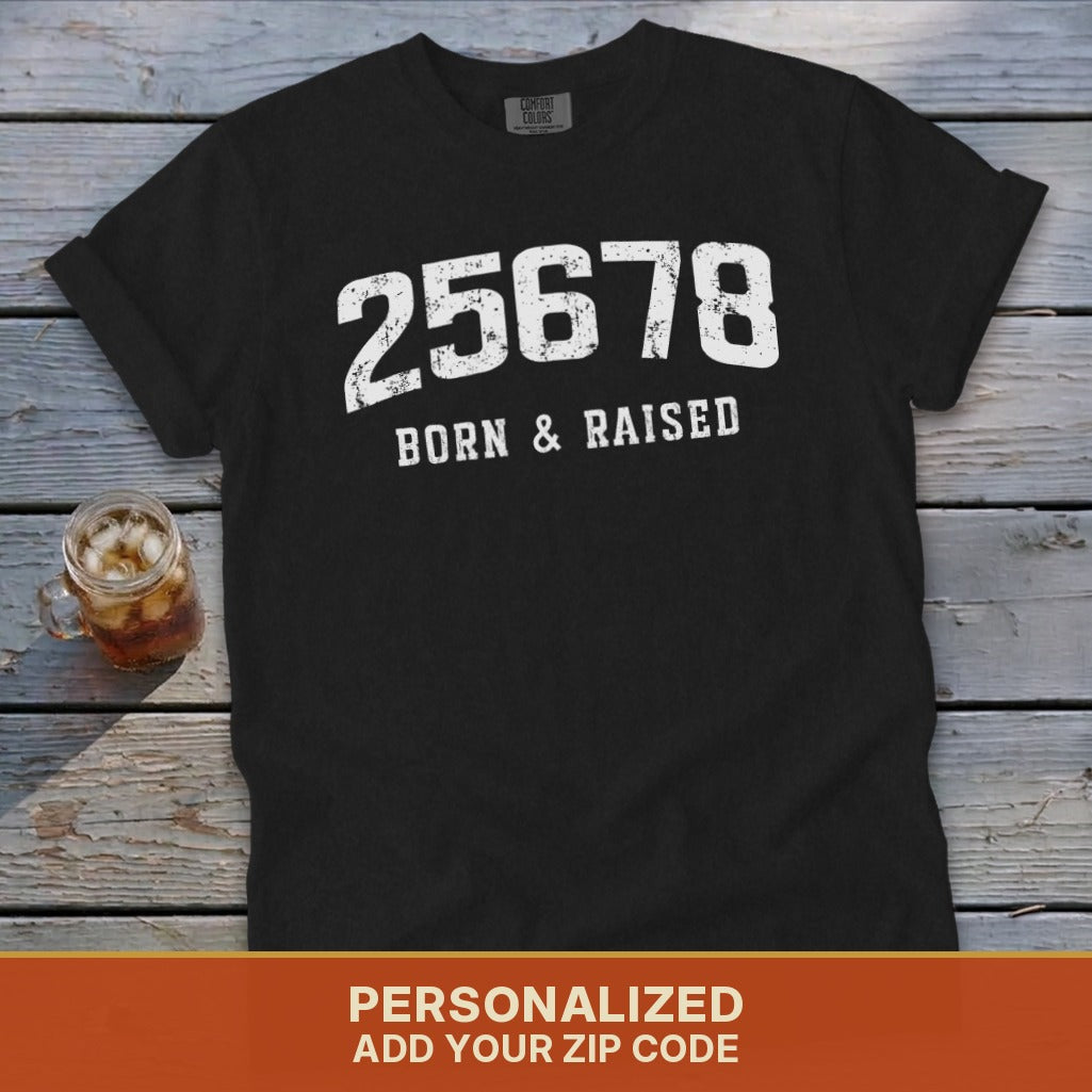 Zip Code Born & Raised Signature Tee