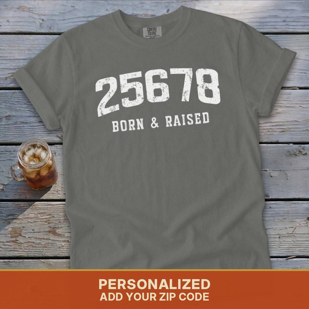 Zip Code Born & Raised Signature Tee