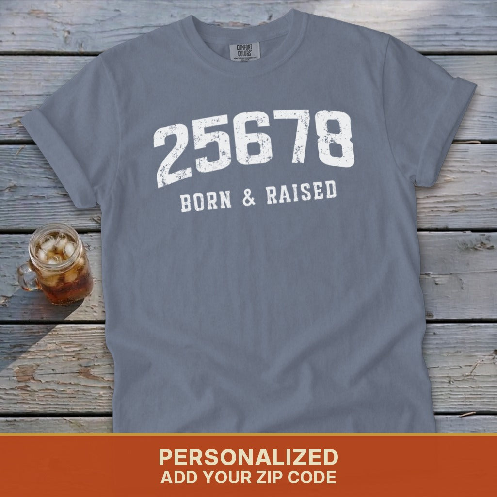 Zip Code Born & Raised Signature Tee