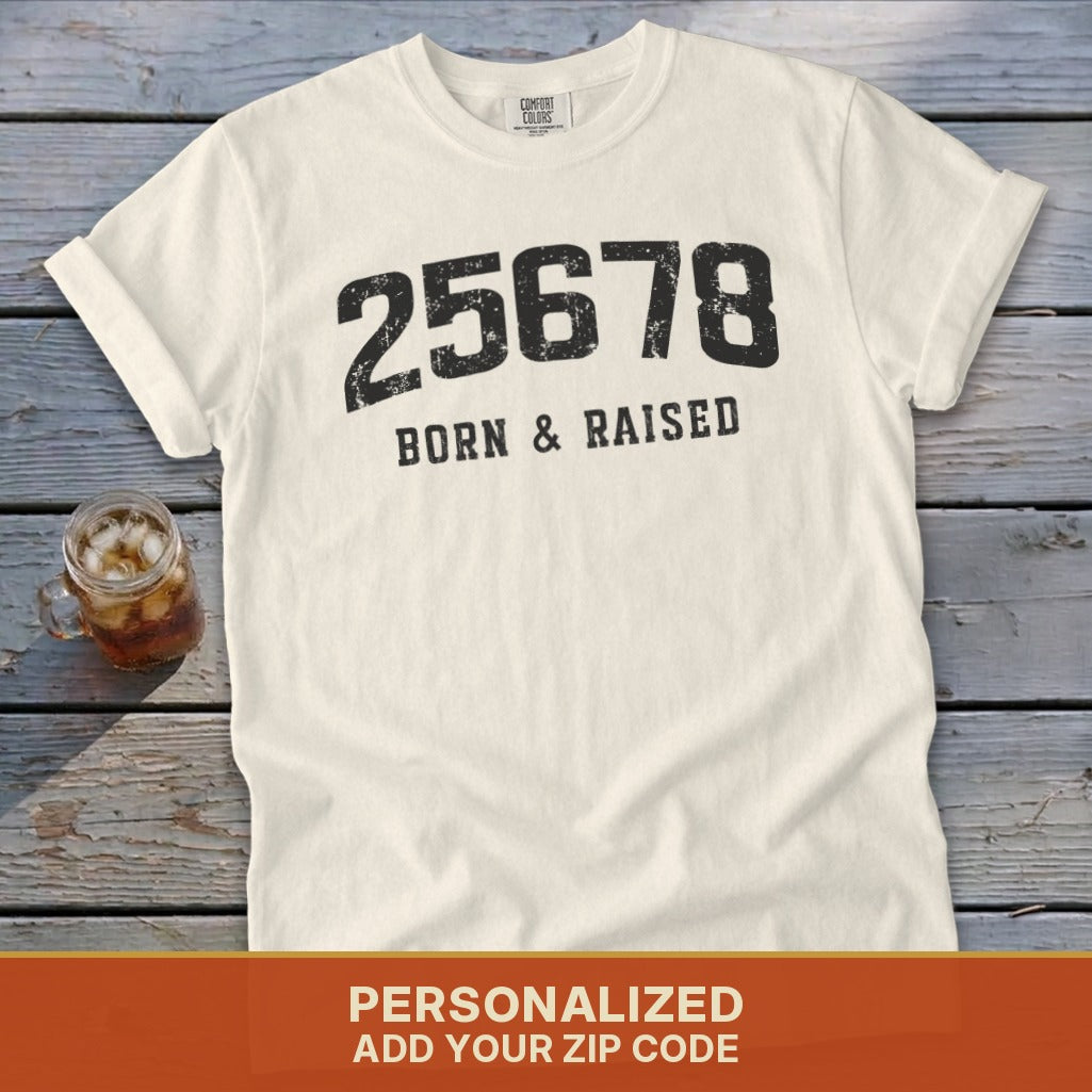 Zip Code Born & Raised Signature Tee