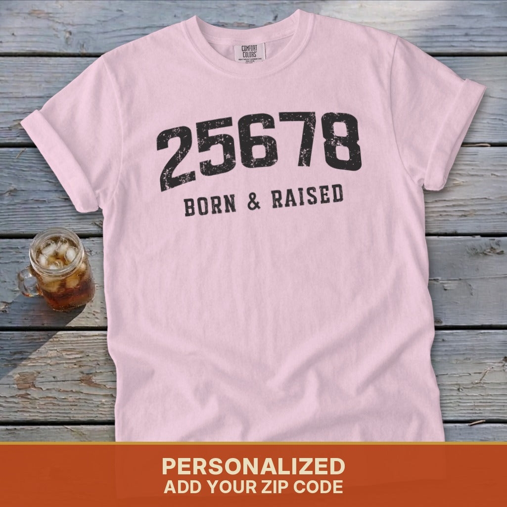 Zip Code Born & Raised Signature Tee