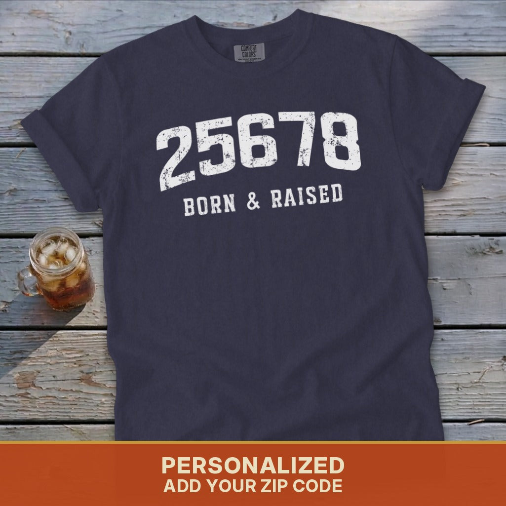 Zip Code Born & Raised Signature Tee