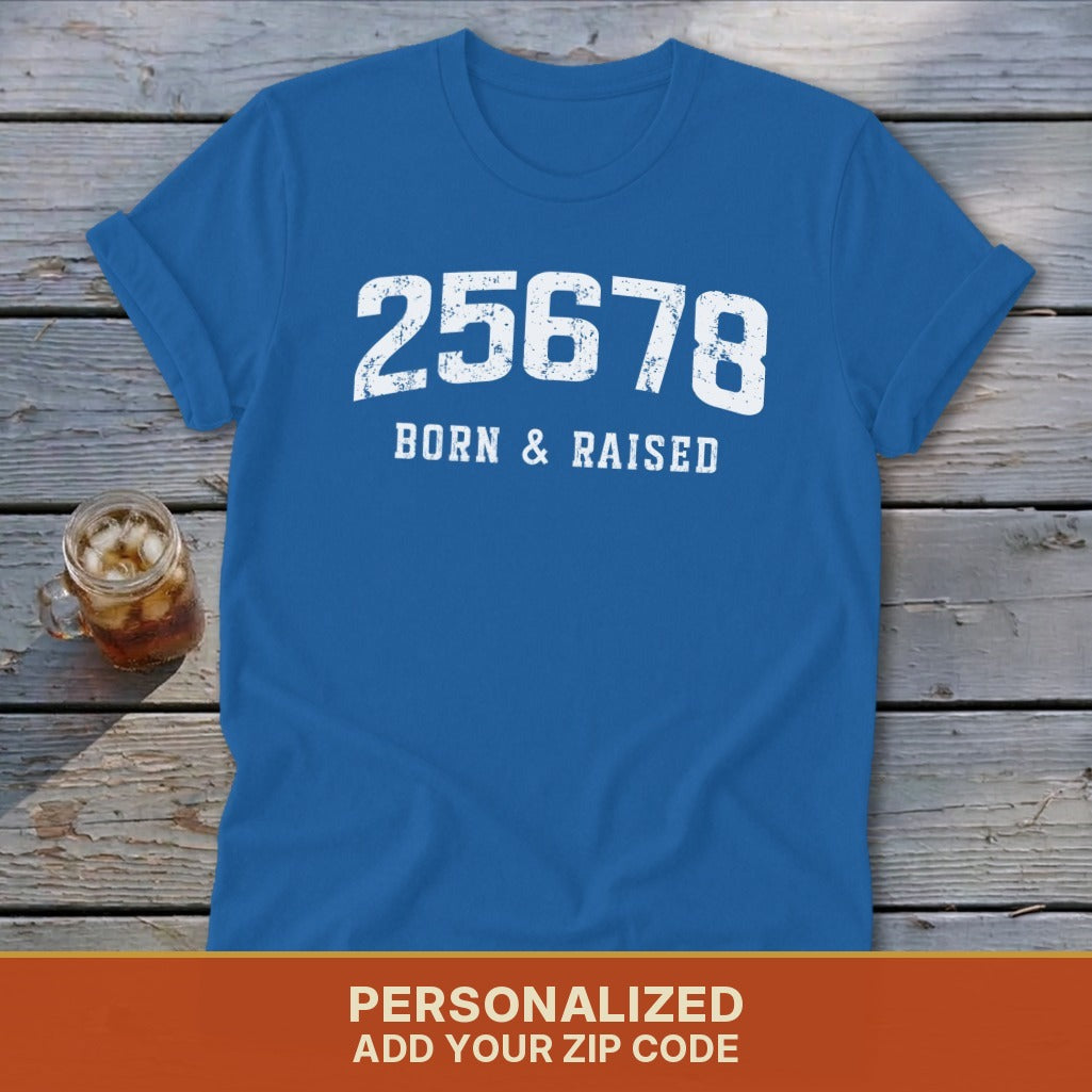 Zip Code Born & Raised Softstyle Tee