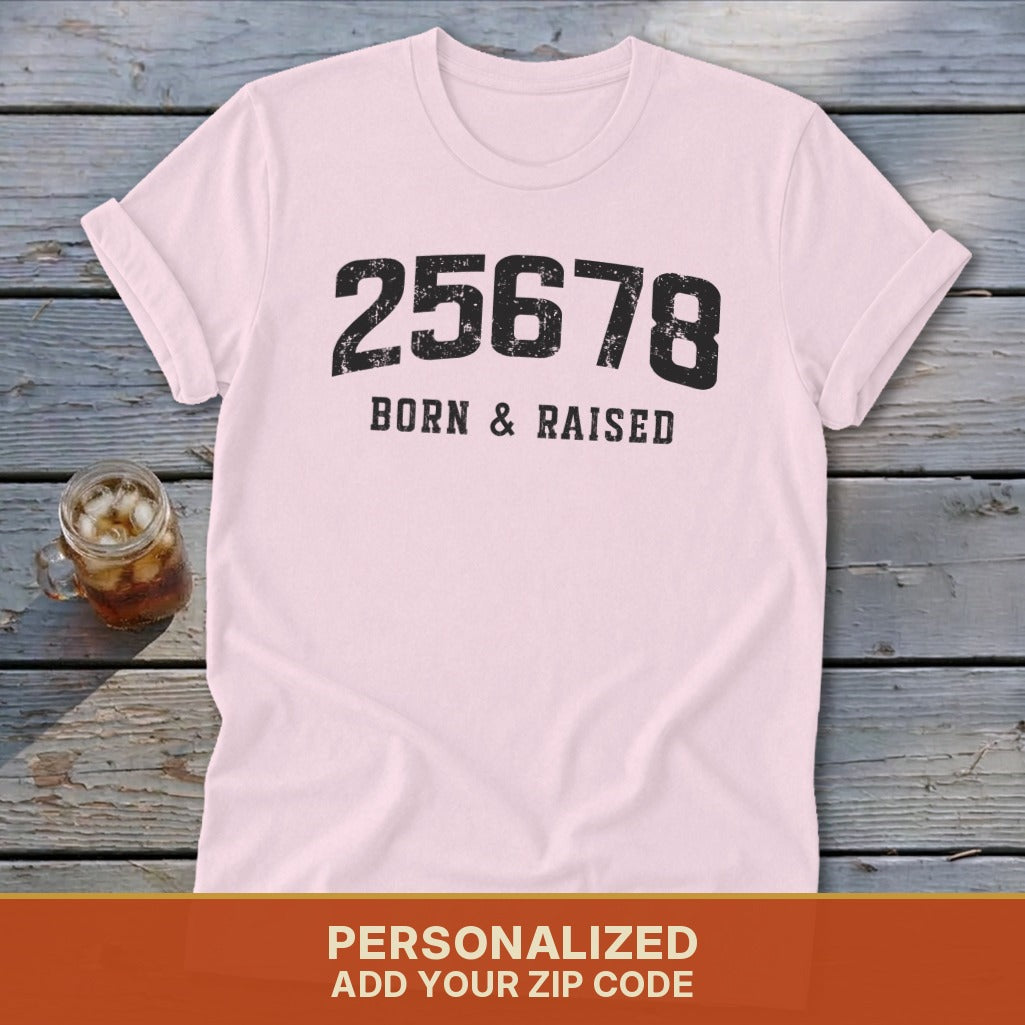 Zip Code Born & Raised Softstyle Tee