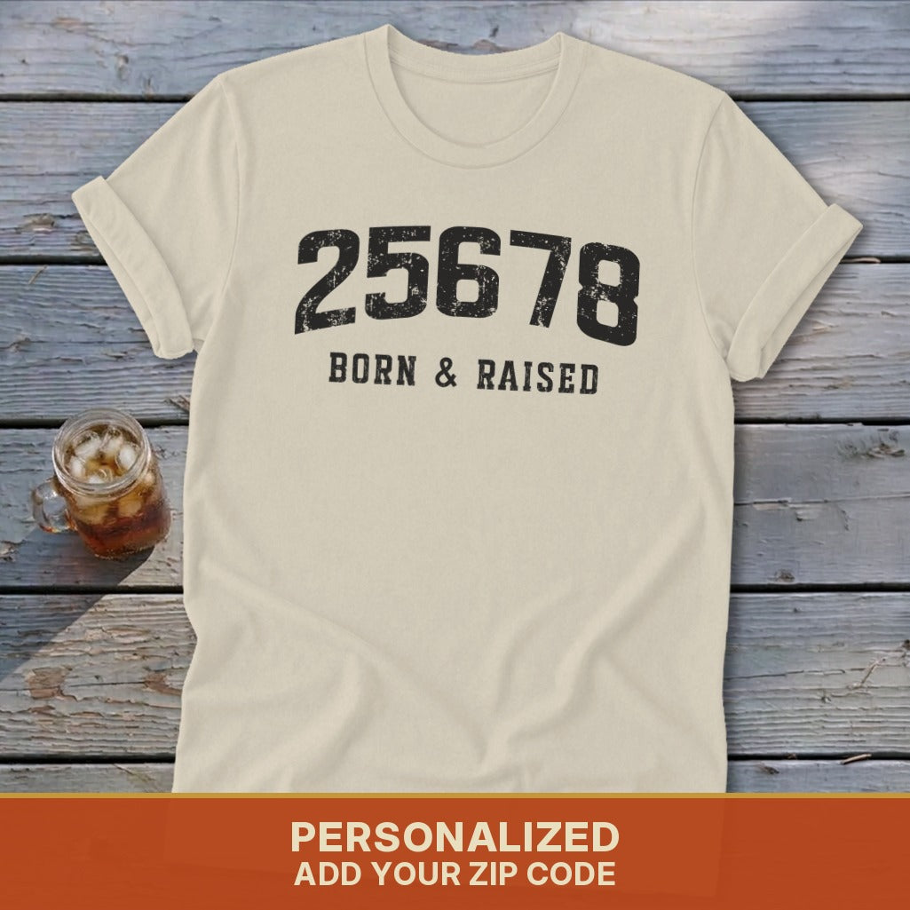 Zip Code Born & Raised Softstyle Tee