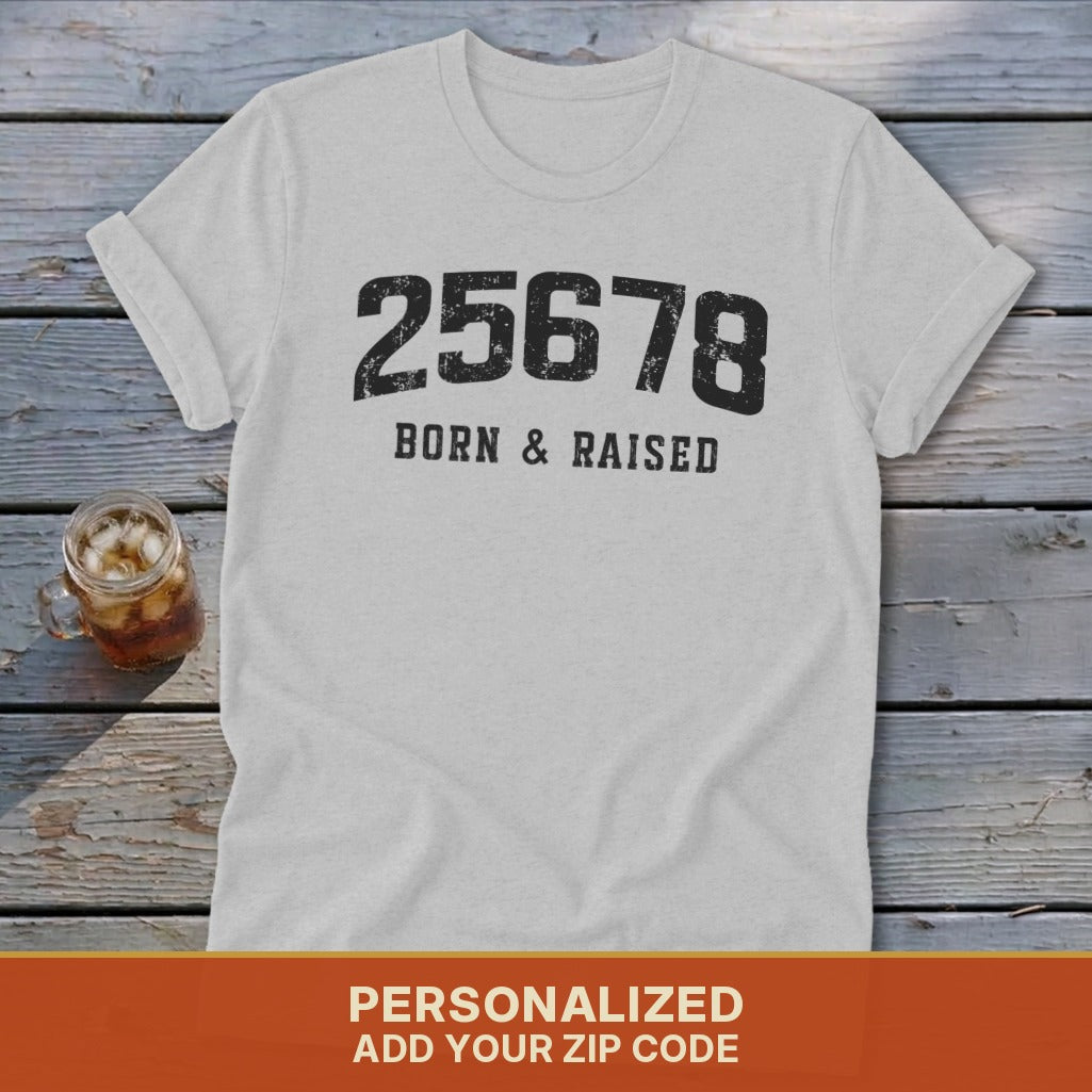 Zip Code Born & Raised Softstyle Tee