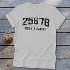 Zip Code Born & Raised Softstyle Tee