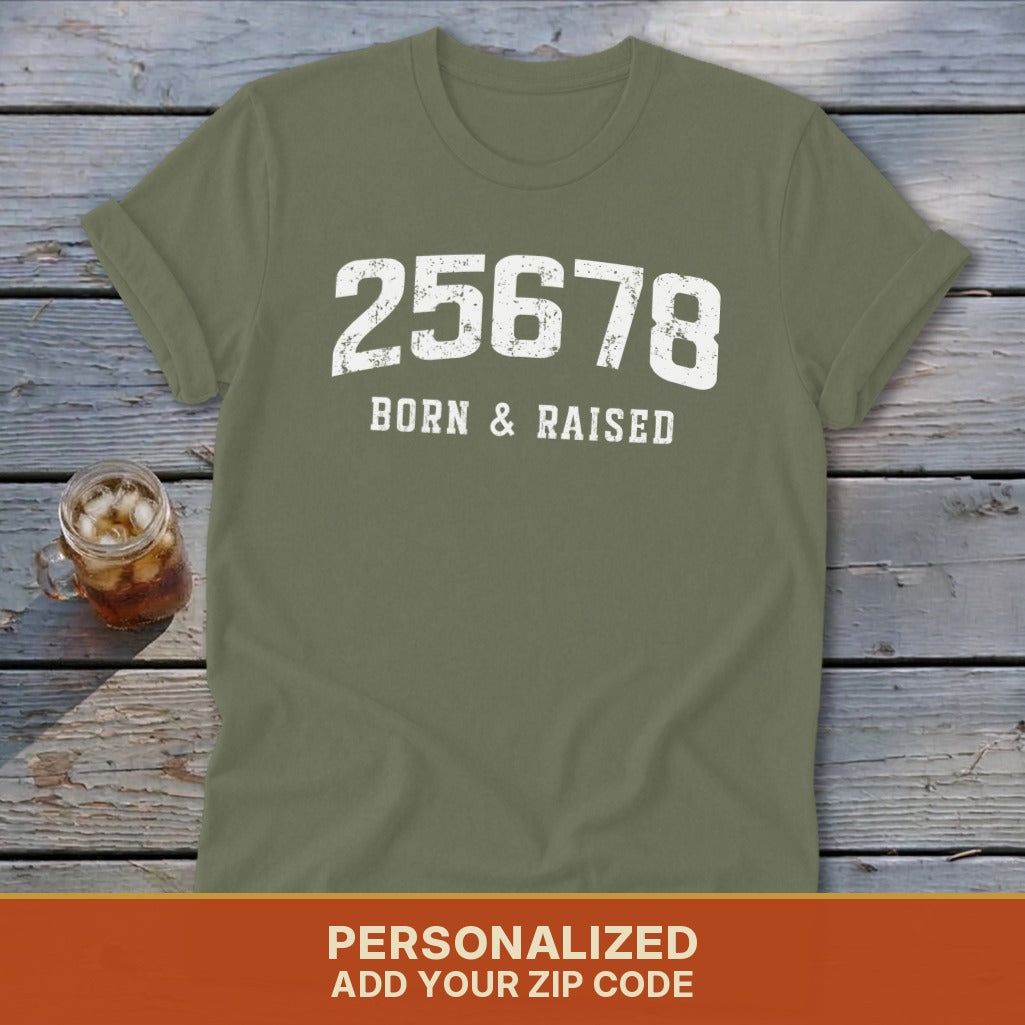 Zip Code Born & Raised Softstyle Tee