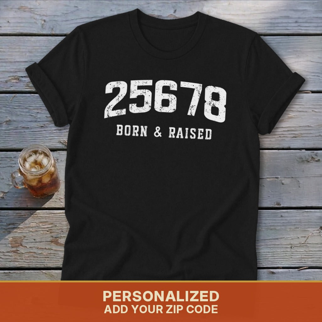 Zip Code Born & Raised Softstyle Tee