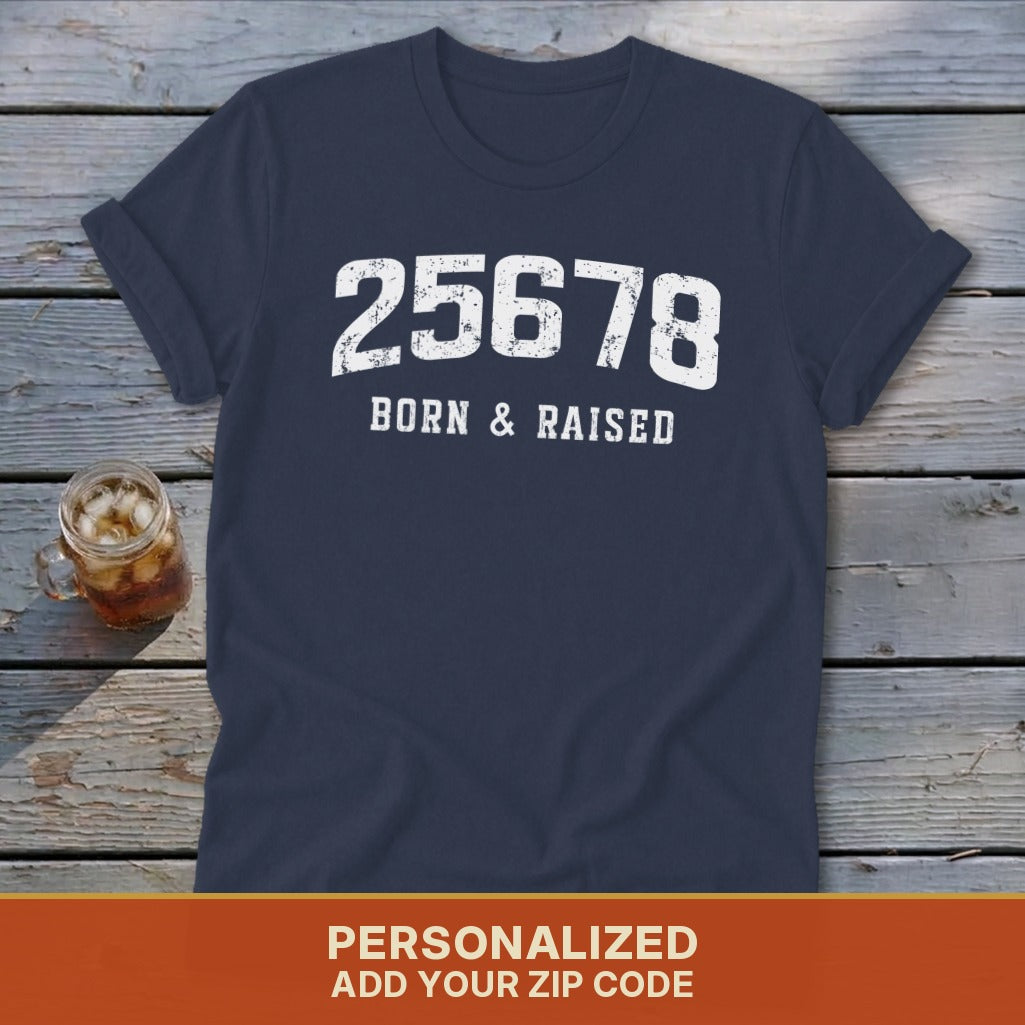 Zip Code Born & Raised Softstyle Tee