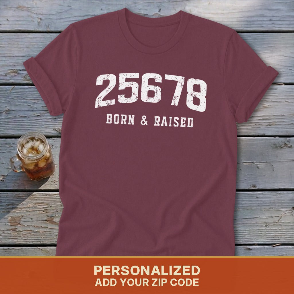 Zip Code Born & Raised Softstyle Tee