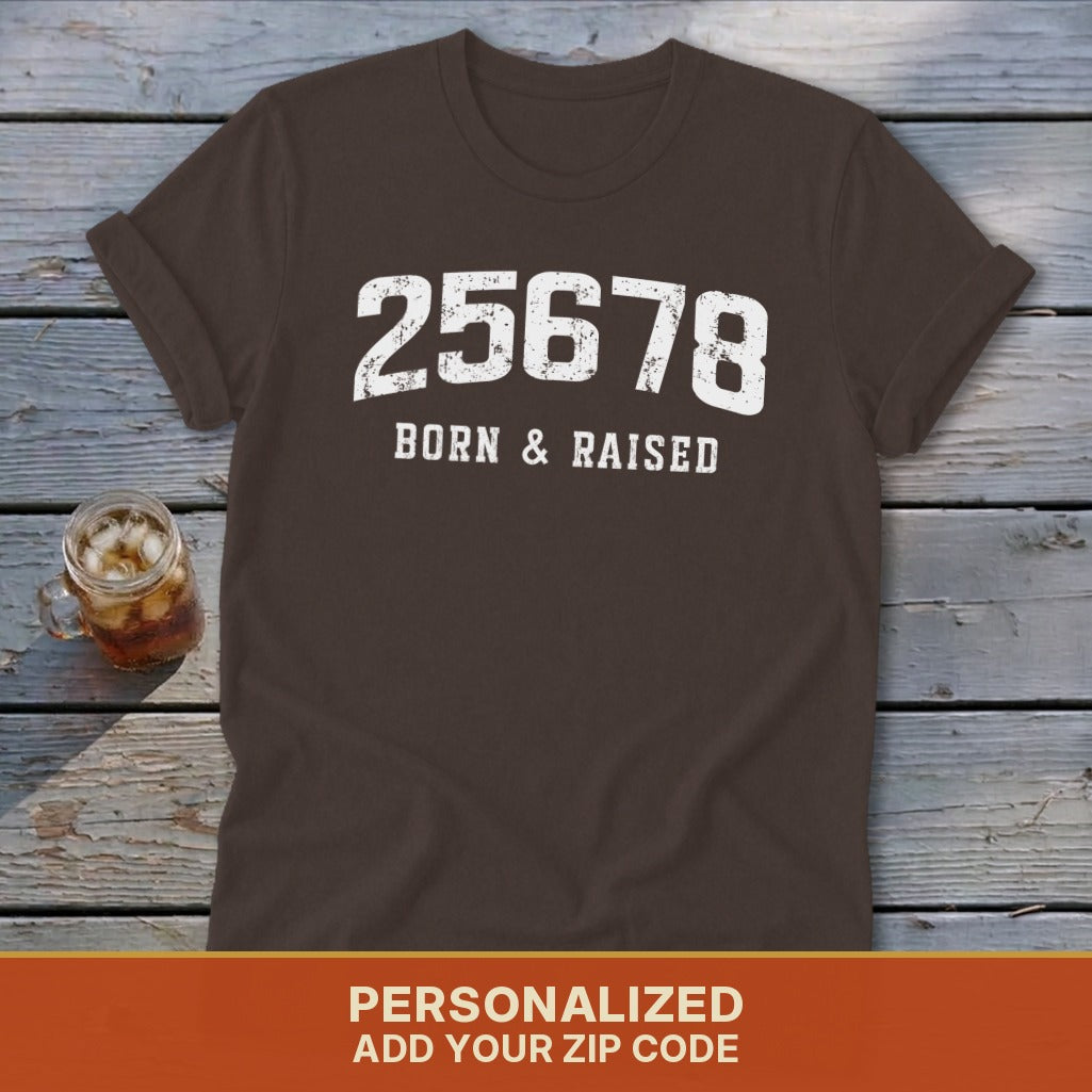Zip Code Born & Raised Softstyle Tee