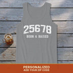 Zip Code Born & Raised Tank Top