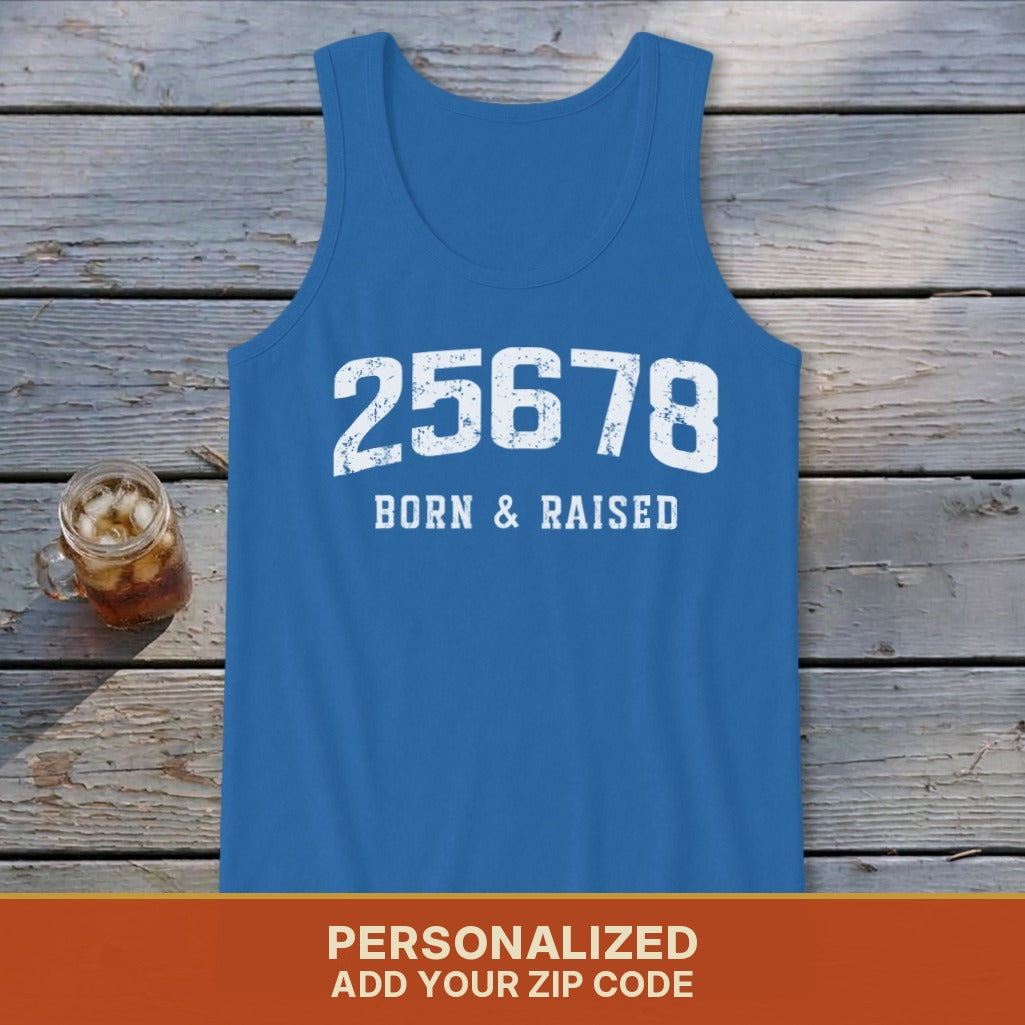 Zip Code Born & Raised Tank Top