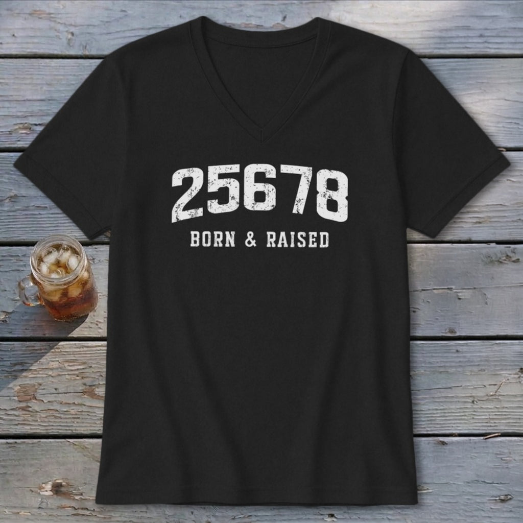 Zip Code Born & Raised V-neck