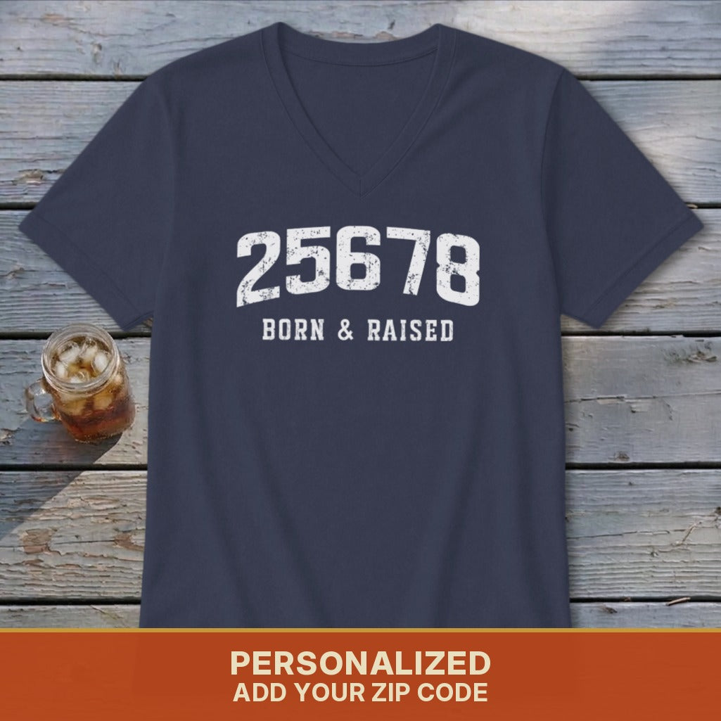 Zip Code Born & Raised V-neck