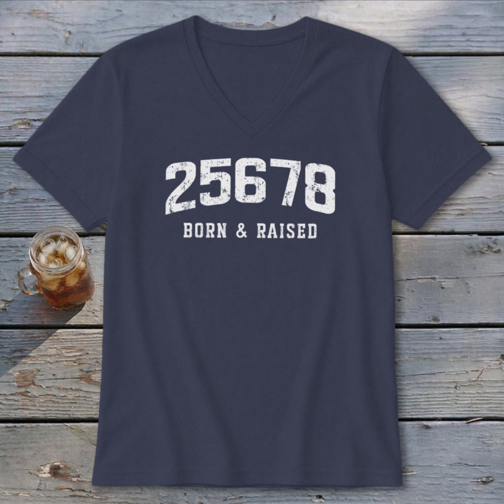 Zip Code Born & Raised V-neck