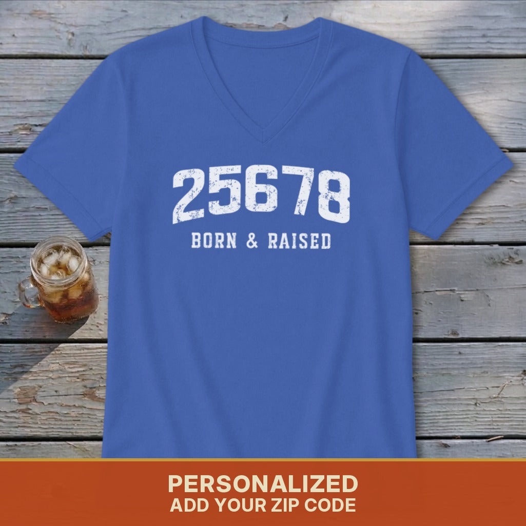 Zip Code Born & Raised V-neck