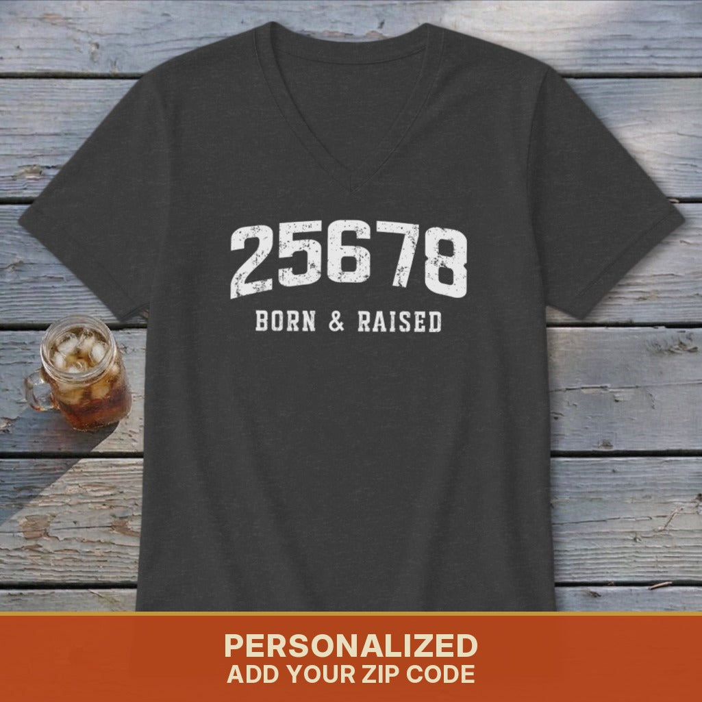 Zip Code Born & Raised V-neck