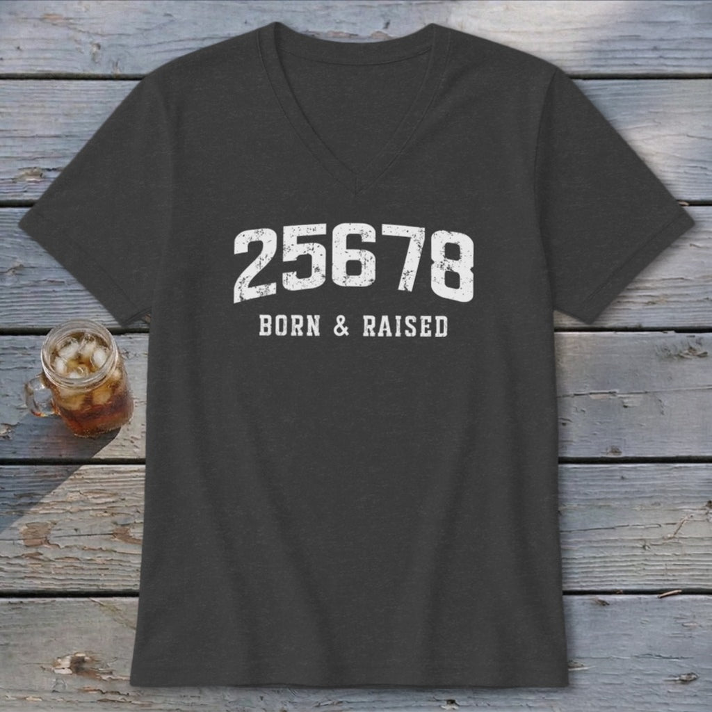 Zip Code Born & Raised V-neck