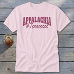 Light pink t-shirt with "Appalachia #Tennessee" text in maroon.