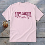Pink t-shirt with "APPALACHIA #Kentucky" text in maroon.