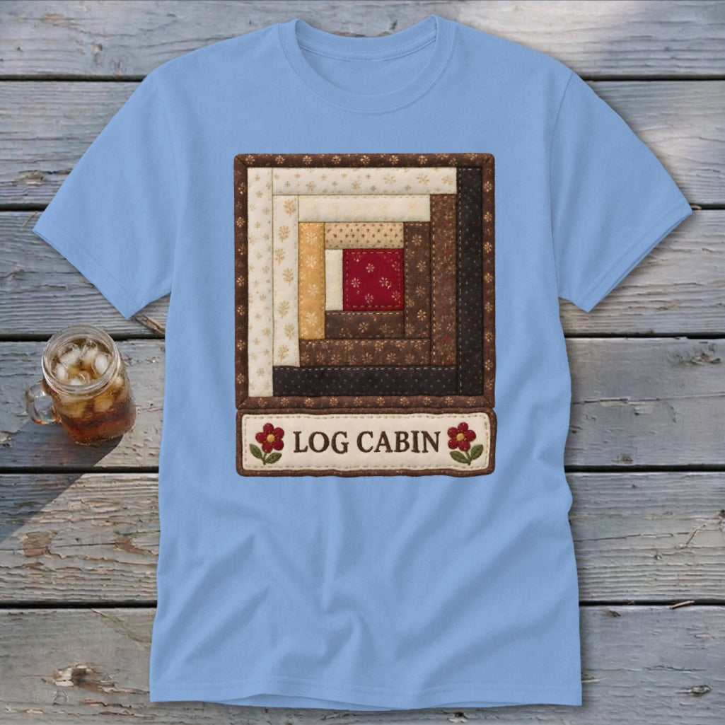 Log Cabin Faux Quilt Block Classic Tee