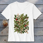 Mountain Winter Greens V-neck