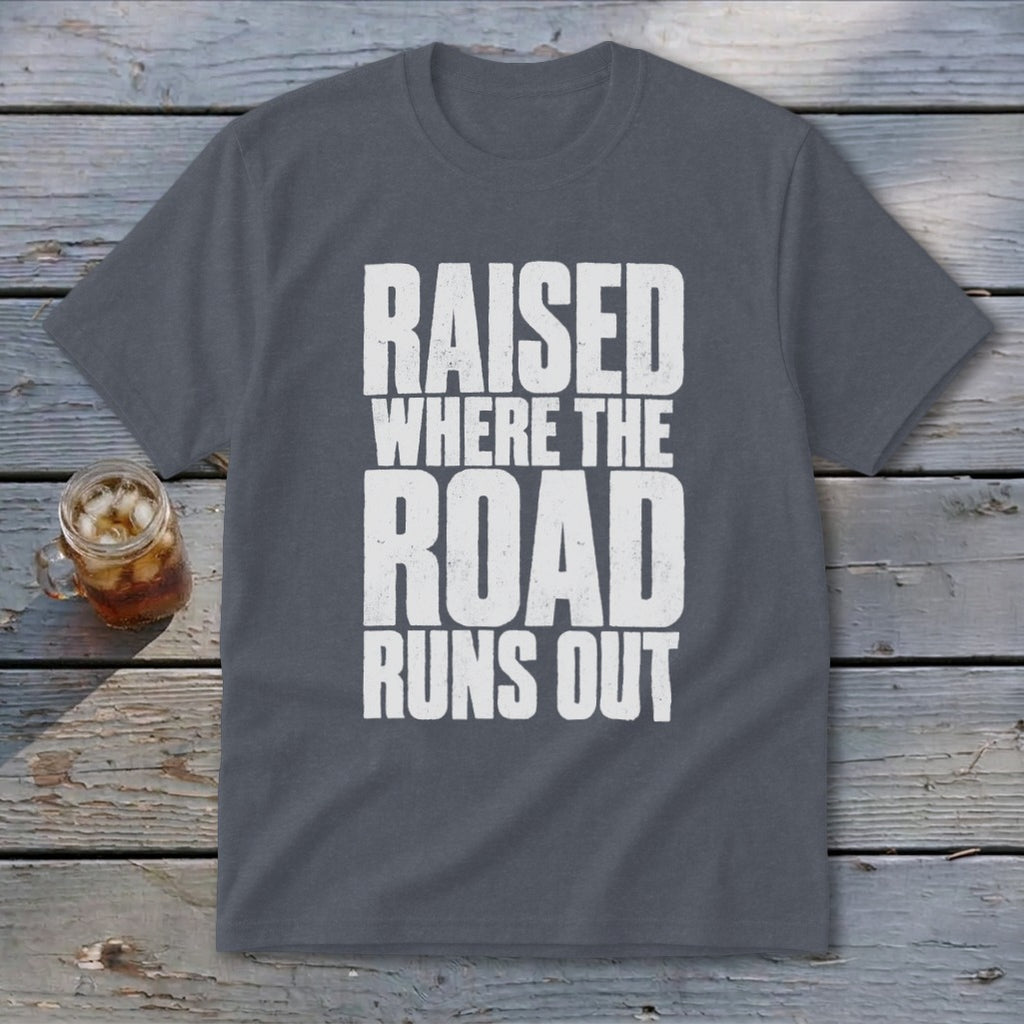 Raised Where the Road Runs Out Youth Tee