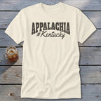 Cream t-shirt with "APPALACHIA #Kentucky" graphic and a glass of iced tea.