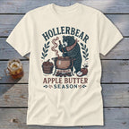 Hollerbear Apple Butter Season graphic of a bear stirring a pot.