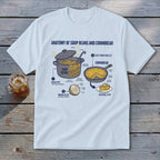 T-shirt with "Anatomy of Soup Beans and Cornbread" graphic.