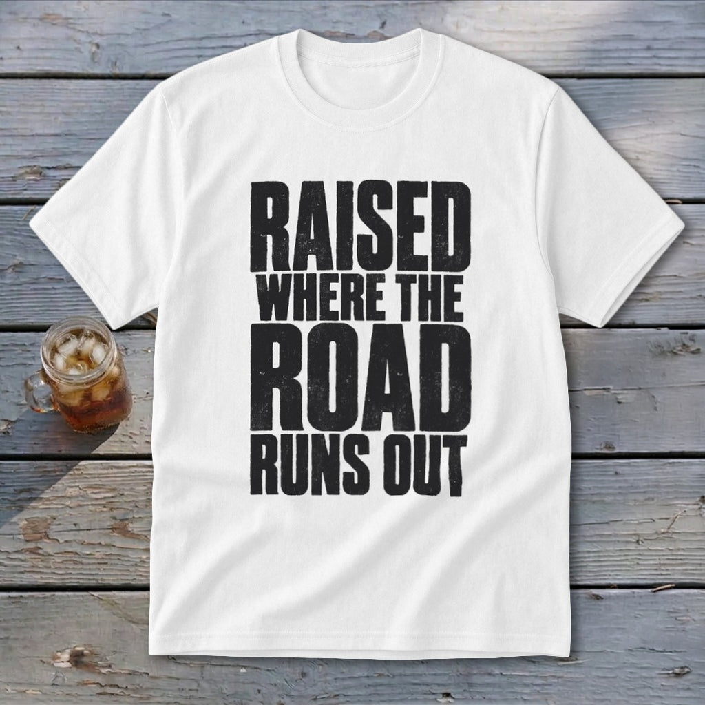 Raised Where the Road Runs Out Youth Tee